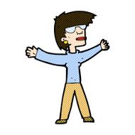 comic cartoon woman wearing glasses N6