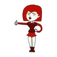 comic cartoon vampire girl giving thumbs up N3
