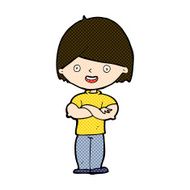 comic cartoon man with crossed arms N7