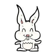 comic cartoon rabbit N19