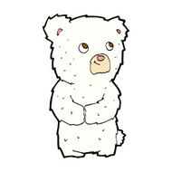 comic cartoon polar bear cub N6