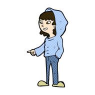 comic cartoon pointing teenager N3