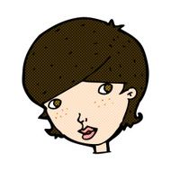 comic cartoon friendly woman N18
