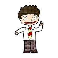 comic cartoon man with idea N26