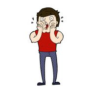 comic cartoon gasping man N2