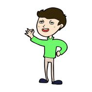 comic cartoon man making excellent gesture N3