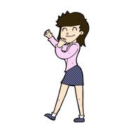 comic cartoon happy businesswoman N3