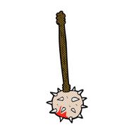 comic cartoon bloody medieval mace N2
