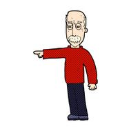 comic cartoon old man gesturing Get Out! N3
