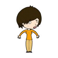 comic cartoon woman shrugging N16