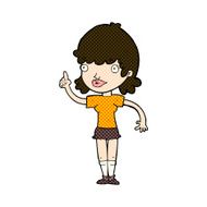 comic cartoon woman with idea N61