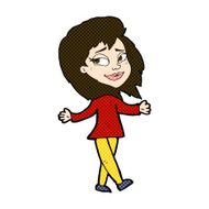 stress free woman comic cartoon N3