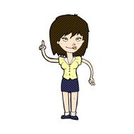 comic cartoon woman with idea N62