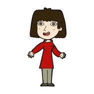 comic cartoon happy woman N59