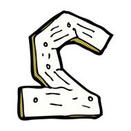 comic cartoon wooden number N6