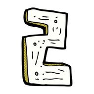 comic cartoon wooden number N8