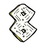 comic cartoon wooden number N12