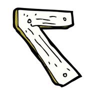 comic cartoon wooden number N13