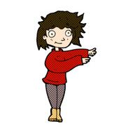 comic cartoon dancing woman N11