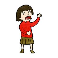 comic cartoon stressed out woman N6