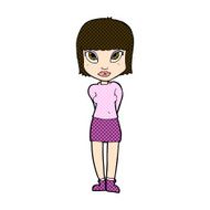 comic cartoon woman standing N5