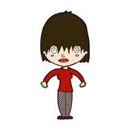 comic cartoon woman staring N9