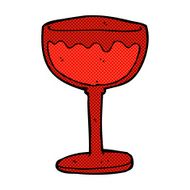 comic cartoon glass of red wine N3