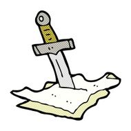 comic cartoon dagger in maps N2
