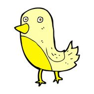 comic cartoon yellow bird