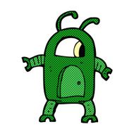 comic cartoon alien robot N6