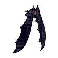 comic cartoon flying bat N2