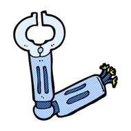 comic cartoon robot arm N6