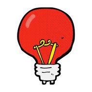 comic cartoon red light bulb N4