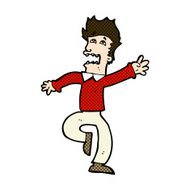 comic cartoon man panicking N13