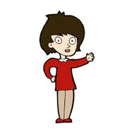 comic cartoon happy woman N60