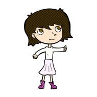comic cartoon happy girl N19