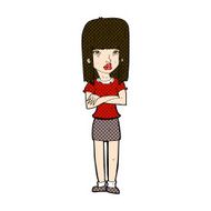 comic cartoon woman standing N6