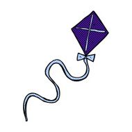 comic cartoon flying kite N3