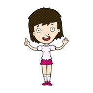 comic cartoon woman pointing N52