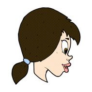 comic cartoon pretty female face N25