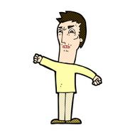 comic cartoon annoyed man N19