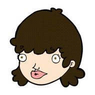 comic cartoon staring girl N2