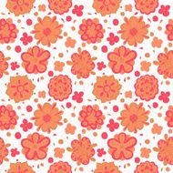 Doodle flowers seamless pattern N6