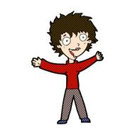 comic cartoon excited woman N35