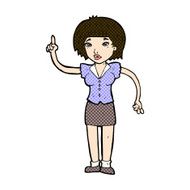 comic cartoon woman with idea N64