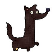 comic cartoon happy dog N15