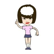 comic cartoon woman with idea N65
