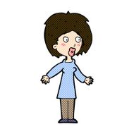 comic cartoon surprised woman N60