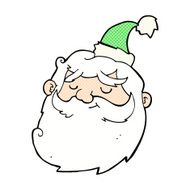 comic cartoon santa claus face N3
