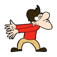 comic cartoon annoyed man gesturing N3